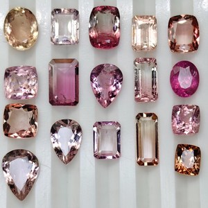 17 Pcs Lot Natural Tourmaline Loose Gemstone Faceted Cut High Quality Multi Tourmaline Stone for Jewelry Making Wholesale - Product Image 1