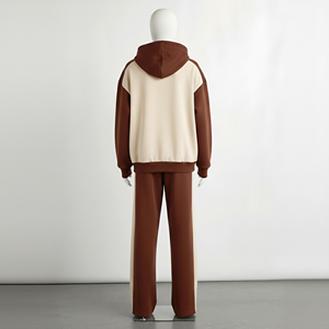 Ensemble de survêtement deux pièces en coton épais respirant pour homme, avec capuche, personnalisable pour l'hiver - Vente en gros - Product Image 4