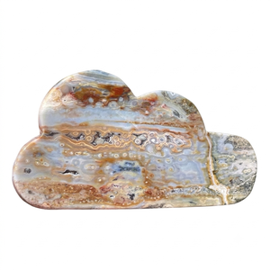 Pierre précieuse sculptée en forme de nuage en jaspe océanique, cristal de nuage, décoration d'intérieur, grossiste en cristaux sculptés en forme de nuage - Product Image 1