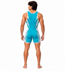 Uniformes de musculation sur mesure en gros d'usine, uniformes de musculation professionnels de haute qualité, justaucorps de lutte pour hommes - Product Image 2