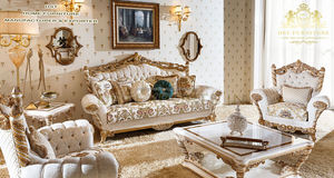 ชุดเฟอร์นิเจอร์ห้องนั่งเล่นวิลล่าสไตล์ฝรั่งเศสชุดโซฟา5ที่นั่งสำหรับห้องนั่งเล่นชุดโซฟาแฮนด์เมดวิลล่าหรูสำหรับบ้าน - Product Image 3