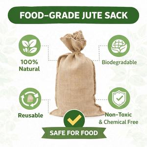 Bolsa de Yute Ecológica, Reciclable y Biodegradable, de Grado Alimenticio, para Productos Agrícolas, Patatas, Verduras, Regalos y Textiles - Product Image 3