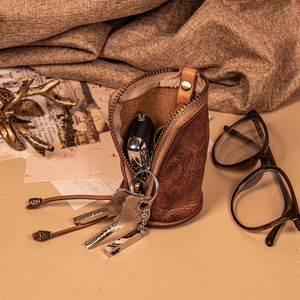 Premium Leather Key Holder Manufacturer Luxury leather <b>EDC</b> <b>wallet</b> designed for organized storage of keys cards and cash - Product Image 1