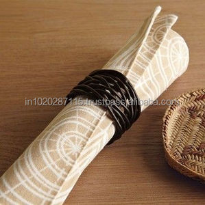 <b>Rustic</b> <b>farmhouse</b> style metal napkin ring with textured design perfect for natural <b>dining</b> <b>table</b> setting arrangements - Product Image 3