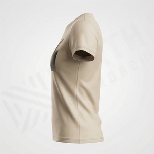 เสื้อยืดคอกลมแขนสั้นผู้หญิง สีตามสั่ง ผ้าซาตินโพลีเอสเตอร์ 100% หนัก 260 กรัม พิมพ์ลายกราฟิกสำหรับฤดูร้อน คุณภาพสูง - Product Image 3