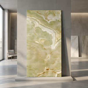 Carreaux de sol en porcelaine vert Liva Home Wall 600x1200mm Le sol en marbre noir en céramique ressemble à des carreaux de porcelaine Carreaux muraux brillants - Product Image 4