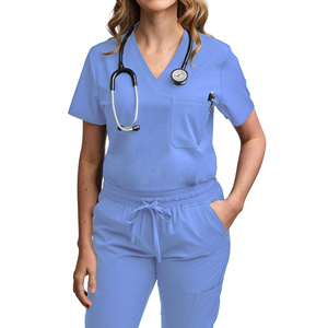 ชุดยูนิฟอร์มแพทย์ ชุดพยาบาลโรงพยาบาล ชุดสครับพร้อมปักโลโก้ ขายส่ง ชุดสครับแพทย์ Shaghaf Sports Wear Impex Sc2 โพลีเอสเตอร์ 100% - Product Image 3