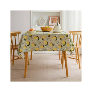 120GSM Tropical Banana Leaf Monkey Table Cloth Cotton <b>Linen</b> Kitchen Table Cover Custom Size Custom Weight Factory Direct Supply - Product Image 3