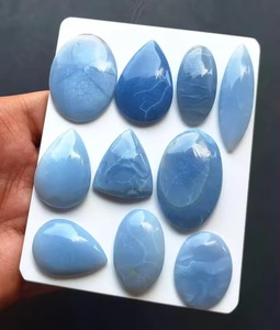Natural <b>Blue</b> <b>Opal</b> Cabochon Lot Loose Gemstone Certified High Quality Rare Pieces Jewelry Making Pendant <b>Ring</b> Macrame - Product Image 1