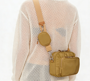 Bolso Bandolera Unisex de Nailon con Cierre de Cremallera, Color Verde Oliva, Estilo Práctico para Uso Diario, de Día y de Noche, para Mujer - Product Image 1