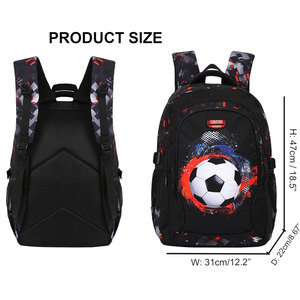 Youth Football School <b>Backpack</b> Laptop Bag Large Capacity Travel Rucksack Sports Bag - Product Image 5