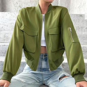 Blouson Bomber Femme Confortable Personnalisable Broderie Camouflage Style Décontracté Imperméable Respirant Fermeture Éclair Vêtement d'extérieur - Product Image 5