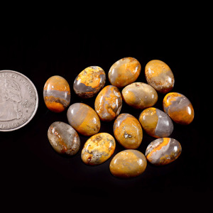 Jaspe abeille de qualité supérieure, cabochon ovale 10x8 mm, pierre précieuse naturelle en vrac, vente en gros - Product Image 4