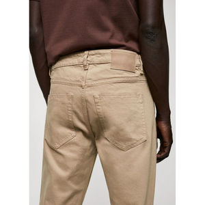 Pantalones Jogger Casuales de Hombre, Tejido Transpirable, 100% Algodón, Color Azul Oscuro, Corte Recto, Envío Directo - Product Image 5