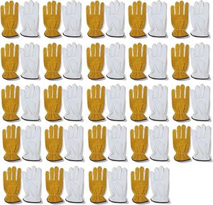 Gants de travail en cuir Flex Grip, gants de jardinage robustes en cuir de vache pour hommes et femmes - Product Image 3