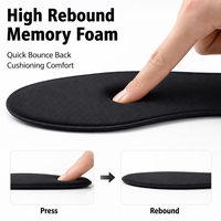 Semelles intérieures en mousse à mémoire de forme de qualité supérieure, recouvertes de tissu doux, inserts de chaussures amortissants, confortables et absorbant les chocs