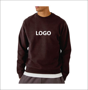 Sudadera de Forro Polar Oversize para Hombre, 100% Algodón, con Logotipo Bordado Personalizado, Estilo Urbano, Cómoda, Tendencia de Invierno - Product Image 1