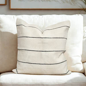 Housse de coussin tissée à la main de style marocain avec fermeture éclair, pour extérieur, 20x20 - Product Image 3