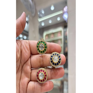 Atractivos Pendientes de Moissanita Chapados en Oro de Latón de Calidad Superior y a la Moda para Mujeres y Niñas, Colección para Bodas y Fiestas - Product Image 1