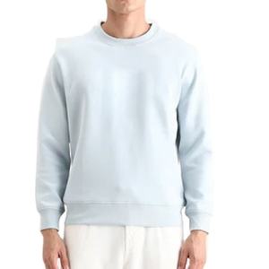 Sudaderas Casuales para Hombre, Cuello Redondo, Básicas, Mezcla de Algodón, Logotipo Personalizado, Servicio OEM, Sudaderas Transpirables para Hombre - Product Image 1