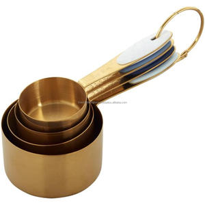 Metal Kitchen Counting High Copper Finished <b>Measuring</b> <b>Cups</b> S/4 Piece Bulk Supplies High Grade <b>Measuring</b> <b>Cup</b> With Logo - Product Image 4
