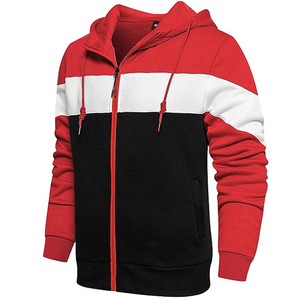 Sweat-shirts décontractés pour hommes, à capuche, épais, zippés, 100% coton, unis, pour la saison hivernale - Product Image 2