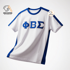 เสื้อยืดปักลาย Phi Beta Sigma สีน้ำเงิน แขนสั้น ทรงปกติ สำหรับผู้ชาย ระบายอากาศได้ดี เป็นมิตรกับสิ่งแวดล้อม ผลิตจากโพลีเอสเตอร์/คอตตอน 100% - Product Image 6