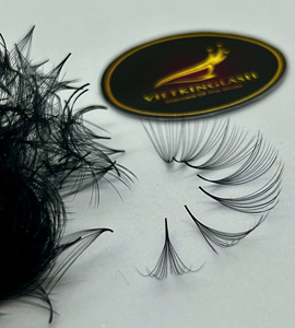 Extensions de cils Volume naturel long 0.07mm d'épaisseur noir mat coréen PBT plateaux synthétiques légers Extensions de cils - Product Image 4