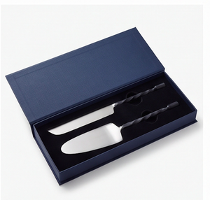 Serveur de gâteau en argent classique avec poignée torsadée beau couteau de coupe de gâteau idéal pour les mariages anniversaires et les fêtes à la maison - Product Image 6