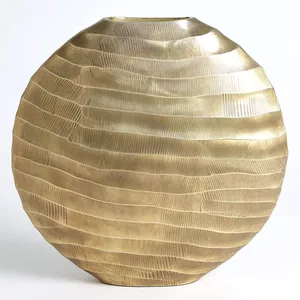 Handmade Modern Metal Iron Floor <b>Vases</b> Set Coastal Design Gold Finish Tabletop <b>Vase</b> Collection - Product Image 4