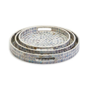 Grossiste Haute Qualité Meilleure Vente Joli Plateau D'incrustation De Nacre Rectangle Fabriqué À La Main De LUXURY CRAFTS - Product Image 4