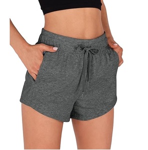 <b>Womens</b> Joggers Cotton Fleece Sweat <b>Shorts</b> Yoga Workout Fitness Running French Terry <b>Short</b> Breathable Gym <b>Shorts</b> <b>Elastic</b> <b>Waist</b> - Product Image 1