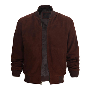 Chaqueta Bomber de Cuero Vintage para Hombre, con Parches Personalizados, Bordado de Cadena, Cuello Bicolor, Estilo Letterman de Invierno - Product Image 2