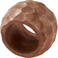 Lot de 4 anneaux de serviette en bois de manguier naturel, supports de serviette en bois pour décoration de table, dîner, mariage, fête, salle à manger rustique, maison