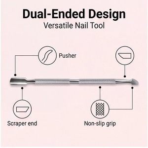 BAFA SURGICAL INSTRUMENTS Stainless Steel <b>Nail</b> Buffer <b>Nail</b> Peeler High Quality Silver Manicure <b>Tools</b> Reusable <b>Nail</b> Cuticle - Product Image 1