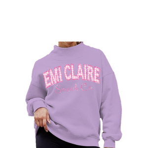 Sudadera Extra Grande de Algodón Personalizada para Mujer, Cuello Redondo, Transpirable, con Diseño de Lentejuelas Bordadas y Parches, Forro de Manga Larga, 2 Colores - Product Image 1