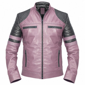 Premium Selling <b>Long</b> Sleeve Turn Down Collar Zipper Closure Men's <b>Leathers</b> <b>Jacket</b> Hot Selling High Quality New Arrival - Product Image 4