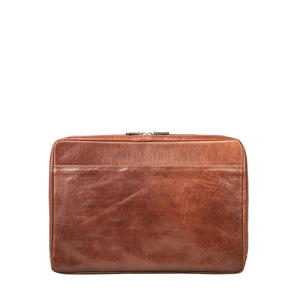 Customized Genuine Leather Simple Portable Laptop Sleeve 100% Handmade Waterproof Unisex Many Pockets Classic Protective <b>Case</b> - Product Image 4