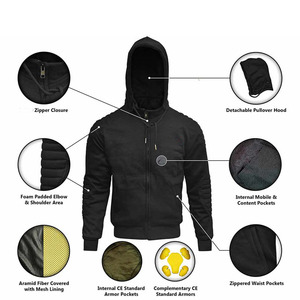 Sudadera Protectora para Motocicleta, Hecha a Medida, Transpirable, de Forro Polar Tejido, con Diseño Blindado, Ecológica e Impermeable - Product Image 4
