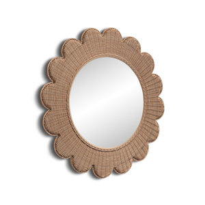 Miroir plat en rotin encadré - Product Image 6
