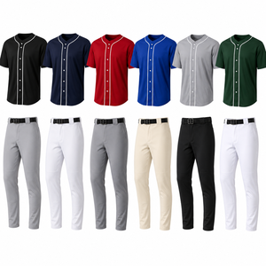 Conjunto de Uniforme de Béisbol Personalizado, Jersey con Botones y Pantalones, Venta al Por Mayor, Ropa de Béisbol Sublimada para Equipos, Fabricante OEM - Product Image 2