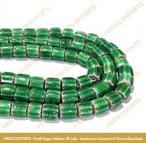 Glass Chevron <b>Beads</b> Bulk Lot 6 Colors Blue White Green <b>Red</b> Yellow Striped 10x8mm African Kalinga Box for Jewelry Making - Product Image 4