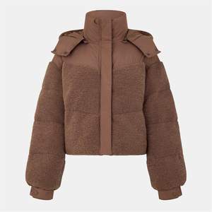 Chaqueta Acolchada con Capucha Color Chocolate Marrón para Hombre, Estilo Urbano, Cálida para Invierno, Personalizable con Marca - Product Image 5