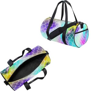 Sublimation Printed Duffle Bags Custom Logo Travel Gym Sports Duffel Bag Waterproof Polyester Large Capacity - Product Image 4