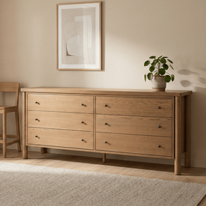 Commode convertible en bois massif Linora, style scandinave, écologique, durable, finition grain de bois naturel, armoire de rangement minimaliste - Product Image 2