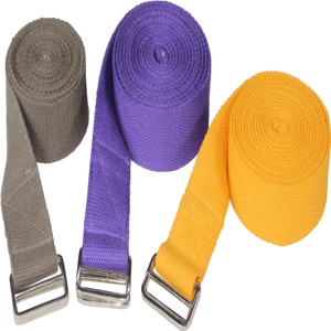 Customized Eco-Friendly Durable Cotton Adjustable Flexible Strips Yoga Pilates <b>Stretch</b> Resistance Strap Double D <b>Ring</b> Buckle - Product Image 1