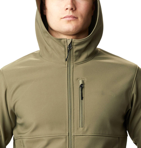 Chaqueta impermeable de invierno para hombre, chaqueta softshell deportiva para exteriores, con capucha, cierre completo y múltiples bolsillos para uso táctico. - Product Image 3