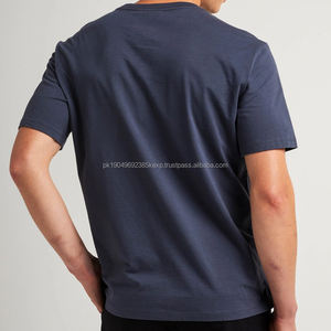 T-shirts en coton de bambou pour hommes, t-shirt à manches courtes avec poche, t-shirt d'été pour hommes, haut, t-shirts durables à col rond pour hommes - Product Image 4