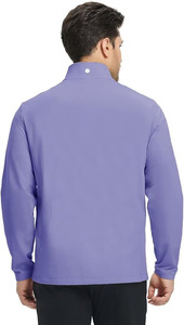 LUCIVA <b>Men's</b> Slim Fit Softshell <b>Jacket</b> Coated <b>Canvas</b> Stand Collar-Precision-Tailored Technical Performance Breathable - Product Image 6