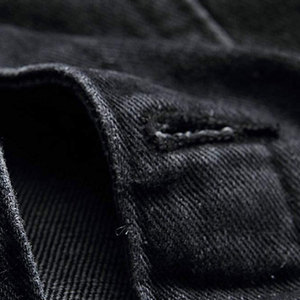 Wholesale Men's <b>Denim</b> Jacket Classic Black Jean <b>Coats</b> with Fully Custom Designs OEM Factory Direct Supply - Product Image 3